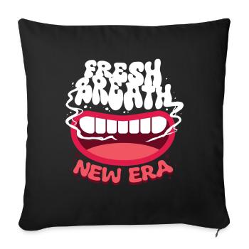 Non-smoker Ex Smoker Fresh Breath - Sofa pillowcase 17,3'' x 17,3'' (45 x 45 cm) - black - Front