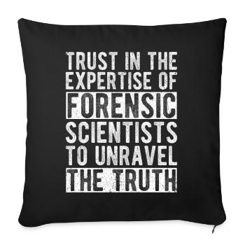 Forensic Analyst Unravel The Truth Squad Crime Lab - Sofa pillowcase 17,3'' x 17,3'' (45 x 45 cm) - black - Front