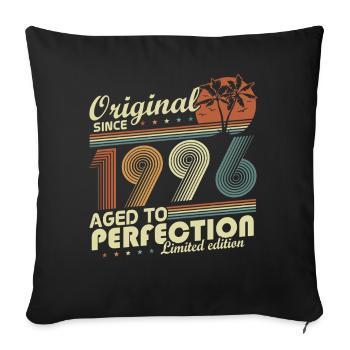 Original 1996 Vintage Retro Geburtstag Geschenk - Housse de coussin décorative 45 x 45 cm - noir - Devant