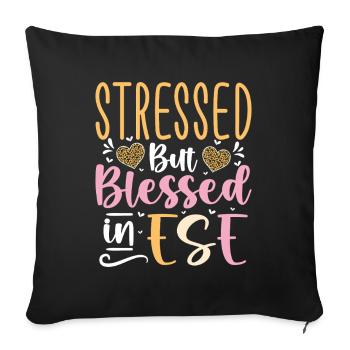 Geschenke für ESE-Lehrer - Sofakissenbezug 45 x 45 cm - Schwarz - Vorne