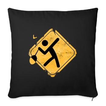Signe YoYo Diamant Jaune - Housse de coussin décorative 45 x 45 cm - noir - Devant