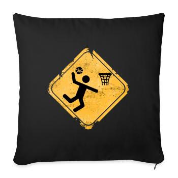 Basketball Jump Sign Graphic - Sofa pillowcase 17,3'' x 17,3'' (45 x 45 cm) - black - Front