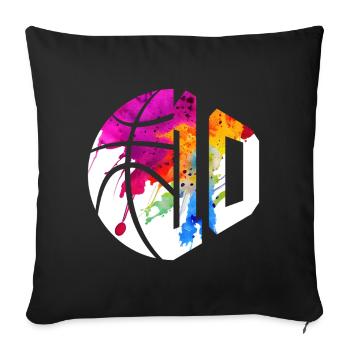NR. 10 NUMMER 10 BASKETBALL 10. GEBURTSTAG - Sofakissenbezug 45 x 45 cm - Schwarz - Vorne