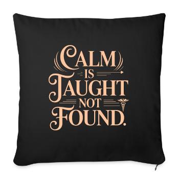 Paramedic Instructor Calm Is Taught Emergency Care - Sofa pillowcase 17,3'' x 17,3'' (45 x 45 cm) - black - Front