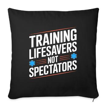 Paramedic Training Lifesavers Emergency Services - Sofa pillowcase 17,3'' x 17,3'' (45 x 45 cm) - black - Front