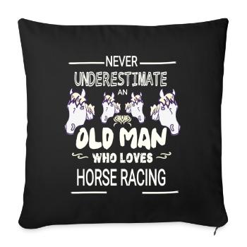 Norwegian Says No Funny Naughty Horse - Sofa pillowcase 17,3'' x 17,3'' (45 x 45 cm) - black - Front