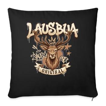 Kids Lausbua Shirt Traditional Costume Men's Traditional Shirt - Sofa pillowcase 17,3'' x 17,3'' (45 x 45 cm) - black - Front