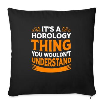 Watch Movement - Sofa pillowcase 17,3'' x 17,3'' (45 x 45 cm) - black - Front
