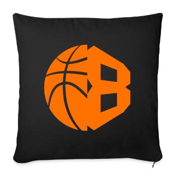 NR. 8 BASKETBALL NUMMER 8 BASKETBALL 8. GEBURTSTAG - Sofakissenbezug 45 x 45 cm - Schwarz - Vorne