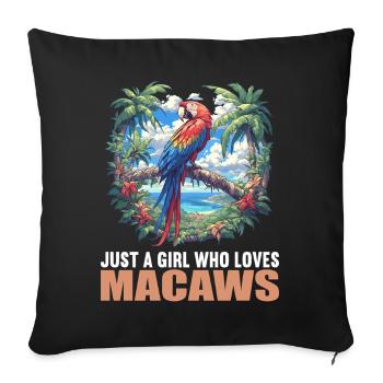 L’ère de l’ara - Housse de coussin décorative 45 x 45 cm - noir - Devant
