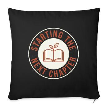 Reading Books for New Beginnings & Self-Healing - Sofa pillowcase 17,3'' x 17,3'' (45 x 45 cm) - black - Front