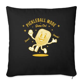 Pickleball Mode On Game Funny Player Love - Sofa pillowcase 17,3'' x 17,3'' (45 x 45 cm) - black - Front