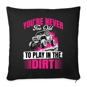 UTV Off Road Girl Woman 4 Wheeler Side by side - Sofakissenbezug 45 x 45 cm - Schwarz - Vorne