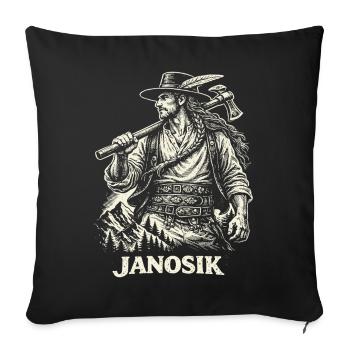 Janosik Polish Highland Legend - Sofa pillowcase 17,3'' x 17,3'' (45 x 45 cm) - black - Front