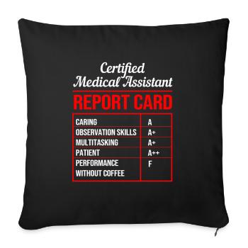 Medical Assistant MFA - Sofa pillowcase 17,3'' x 17,3'' (45 x 45 cm) - black - Front