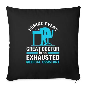 Medical Assistant MFA - Sofa pillowcase 17,3'' x 17,3'' (45 x 45 cm) - black - Front