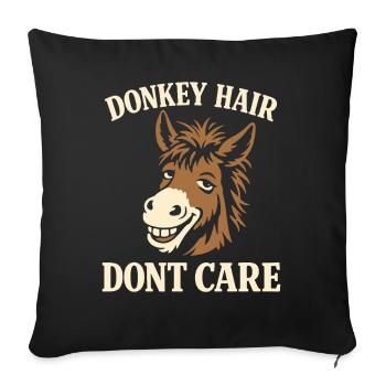 Donkey Lover Donkey Funny Donkey Farm Animal - Sofa pillowcase 17,3'' x 17,3'' (45 x 45 cm) - black - Front
