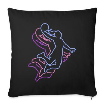 Basketball Girls Basketball Women - Sofa pillowcase 17,3'' x 17,3'' (45 x 45 cm) - black - Front