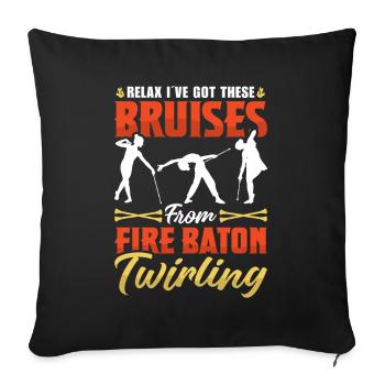 Danseuse de l’école de danse Vortex Dance - Housse de coussin décorative 45 x 45 cm - noir - Devant