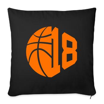 NUMÉRO 18 BASKETBALL 18E ANNIVERSAIRE - Housse de coussin décorative 45 x 45 cm - noir - Devant