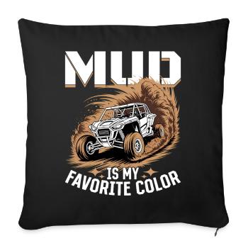 UTV Tout-Terrain Boy Men 4 Wheels Side by Side - Housse de coussin décorative 45 x 45 cm - noir - Devant