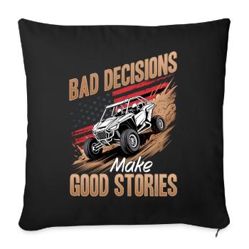 UTV Tout-Terrain Boy Men 4 Wheels Side by Side - Housse de coussin décorative 45 x 45 cm - noir - Devant