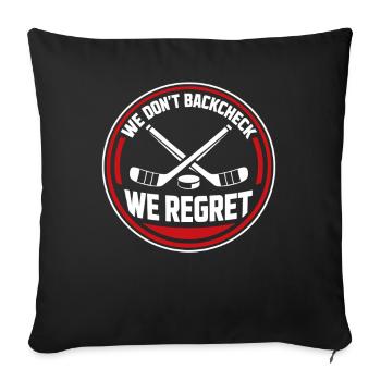 Ligue de la Bière Hockey Humour des joueurs drôles de hockey - Housse de coussin décorative 45 x 45 cm - noir - Devant