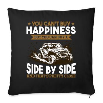 UTV Tout-Terrain Boy Men 4 Wheels Side by Side - Housse de coussin décorative 45 x 45 cm - noir - Devant