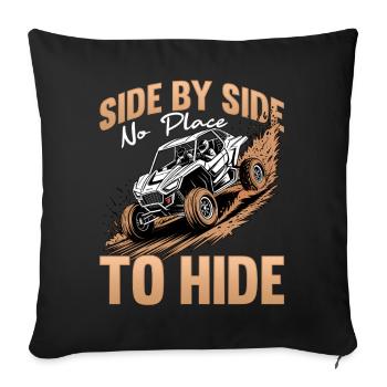 UTV Tout-Terrain Boy Men 4 Wheels Side by Side - Housse de coussin décorative 45 x 45 cm - noir - Devant