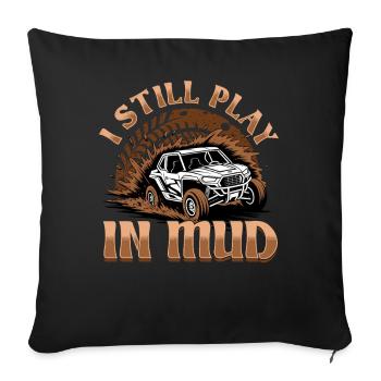 UTV Tout-Terrain Boy Men 4 Wheels Side by Side - Housse de coussin décorative 45 x 45 cm - noir - Devant