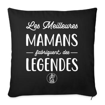 Les meilleures mamans fabriquent des légendes - Housse de coussin décorative 45 x 45 cm - noir - Devant