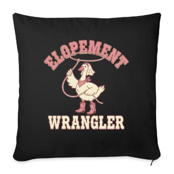 Elopement Goose Western Design - Sofa pillowcase 17,3'' x 17,3'' (45 x 45 cm) - black - Front