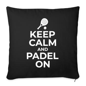 Reste calme et adopte un style de vie sportif - Housse de coussin décorative 45 x 45 cm - noir - Devant