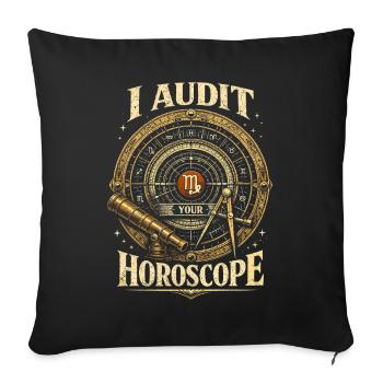 Astronomie Astronom I Audit Your Horoscope - Sofakissenbezug 45 x 45 cm - Schwarz - Vorne