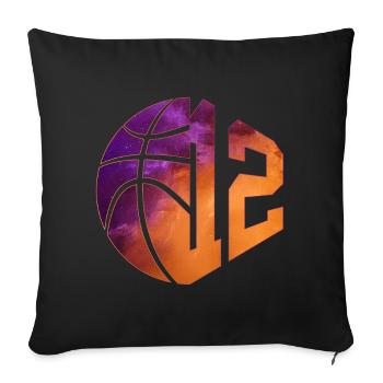 NUMBER 12 BASKETBALL 12TH BIRTHDAY - Sofa pillowcase 17,3'' x 17,3'' (45 x 45 cm) - black - Front