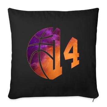 NUMMER 14 BASKETBALL 14. GEBURTSTAG - Sofakissenbezug 45 x 45 cm - Schwarz - Vorne