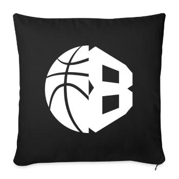 NR. 8 BASKETBALL NUMMER 8 BASKETBALL 8. GEBURTSTAG - Sofakissenbezug 45 x 45 cm - Schwarz - Vorne