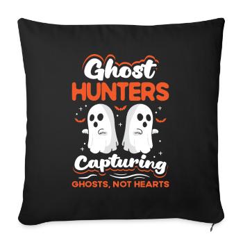 Ghost Hunter Halloween English Saying - Sofa pillowcase 17,3'' x 17,3'' (45 x 45 cm) - black - Front