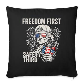 Freedom first, security in third place. Jef - Sofa pillowcase 17,3'' x 17,3'' (45 x 45 cm) - black - Front