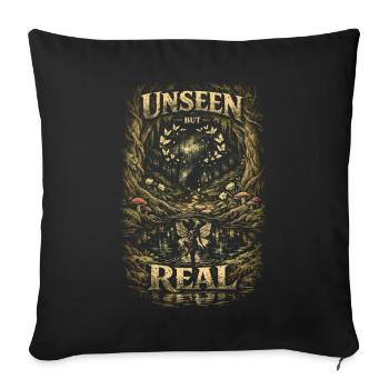 Fairycore Fee Gotisch Unseen But Real - Sofakissenbezug 45 x 45 cm - Schwarz - Vorne