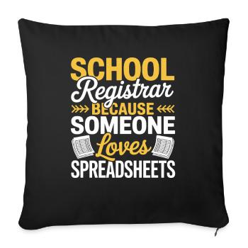 School Secretary School Administration Office School Everyday Life - Sofa pillowcase 17,3'' x 17,3'' (45 x 45 cm) - black - Front