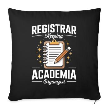 School Secretariat School Office Fun Organization - Sofa pillowcase 17,3'' x 17,3'' (45 x 45 cm) - black - Front