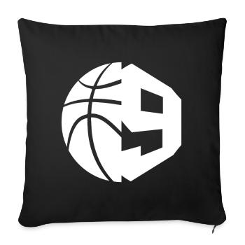 NR. 9 BASKETBALL NUMMER 9 BASKETBALL 9. GEBURTSTAG - Sofakissenbezug 45 x 45 cm - Schwarz - Vorne