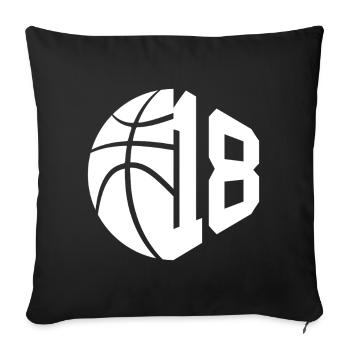 NON. 18 NUMÉRO 18 BASKET 18E ANNIVERSAIRE - Housse de coussin décorative 45 x 45 cm - noir - Devant