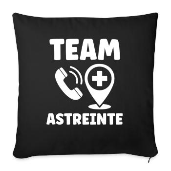 Astreinte  - Housse de coussin décorative 45 x 45 cm - noir - Devant