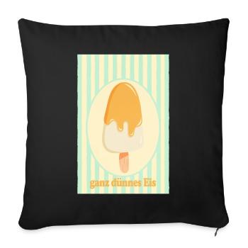 Ganz dünnes Eis Retro Sommer Eis Design - Sofakissenbezug 45 x 45 cm - Schwarz - Vorne