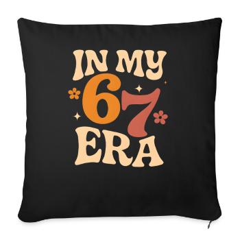 Dans mon mème d’humour italien de la pourriture cervementale de l’ère 67 des Six Sept - Housse de coussin décorative 45 x 45 cm - noir - Devant