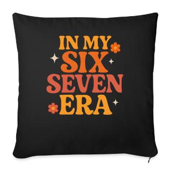 Dans mon mème d’humour italien de la pourriture cervementale de l’ère 67 des Six Sept - Housse de coussin décorative 45 x 45 cm - noir - Devant