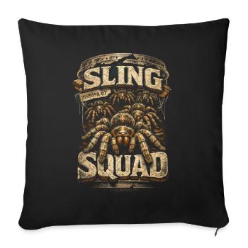 Tarantula Sling Squad - Sofa pillowcase 17,3'' x 17,3'' (45 x 45 cm) - black - Front
