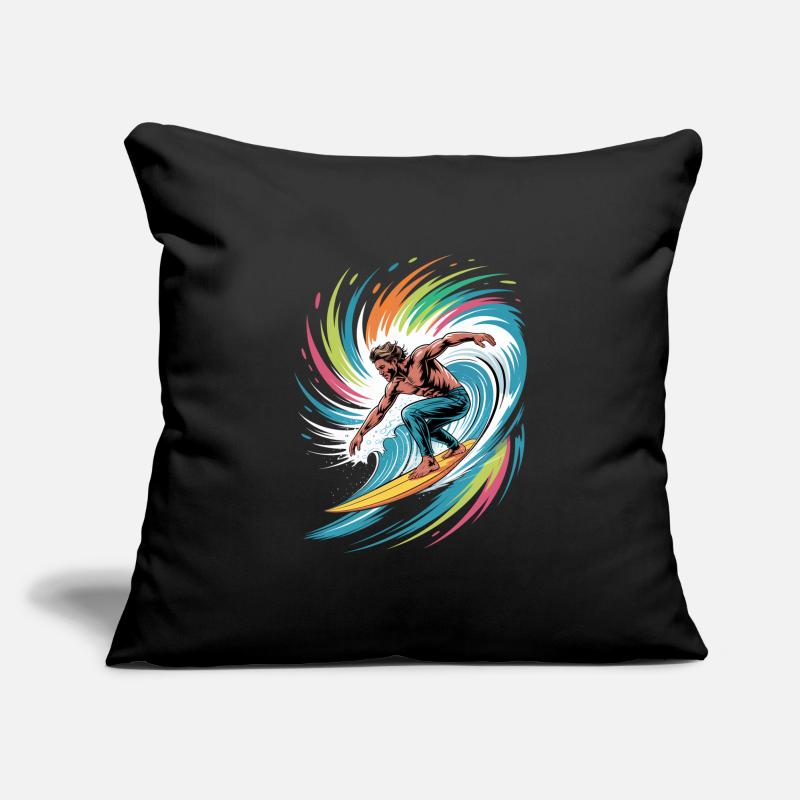 Bunter Surfer Wasserfarben Spritzer Graffiti Sofakissenbezug 45 x 45 cm